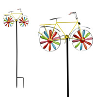 ALPINE® Multicolor Metal Bicycle Wind Spinner Wheels Stake