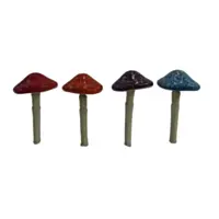 ALPINE® Colorful Ceramic Mushroom Stake