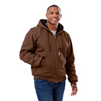 Berne® Men's Heartland Washed Duck Hooded Work Jacket