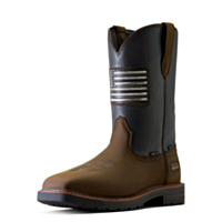 Ariat Men's Activator Patriot Waterproof Wide Square Toe Steel Toe Work Boot