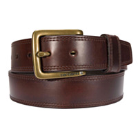 Carhartt Men's Rugged Leather Engraved Buckle Belt