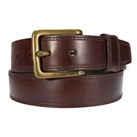 Carhartt Men's Rugged Leather Engraved Buckle Belt