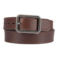 Carhartt Men's Durable Full Grain Leather Reversible Center Bar Buckle Belt