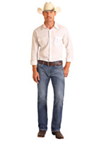 ROCK&ROLL DENIM Men's Regular Fit Pistol Straight Leg Jeans