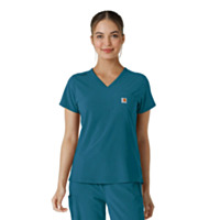 Carhartt® Force Cross-Flex Women's Tuck-In Scrub Top