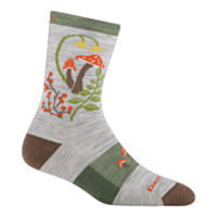 Darn Tough Vermont Women's Mellow Mushrooms Micro Crew Lightweight Hiking Socks