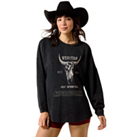 Ariat Women's Canvas Oversized Long Sleeve T-Shirt