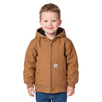 Carhartt® Boy's Canvas Insulated Hooded Active Jac - Toddler