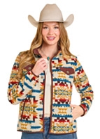 Panhandle Slim Women's Berber Snap Jacket, Aztec Print