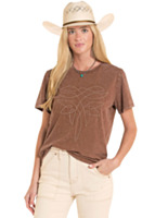 ROCK&ROLL DENIM Women's Embroidered Bootstitch Top