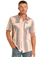Panhandle Slim Men's Short Sleeve Woven with Snap Closure
