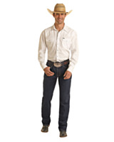 ROCK&ROLL DENIM Men's Vintage 46 Relaxed Fit Stackable Leg Stitch Pocket Jeans