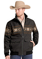 ROCK&ROLL Denim Mens Softshell Border Jacket with Front Snap Pockets