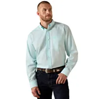 Ariat Men's Wrinkle Free Solid Pinpoint Oxford Classic Fit Shirt