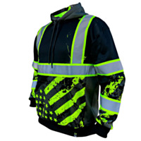 SafetyShirtz SS360º Stealth American Grit Reflective Safety Hoodie