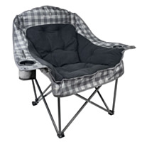 Black Sierra Heated Fleece Comfort Cloud Club Chair