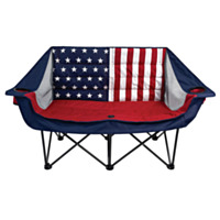 Black Sierra Stars & Stripes Doublewide Padded Sofa
