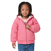 Carhartt® Girl's Canvas Insulated Hooded Active Jac - Toddler