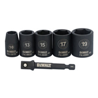 DEWALT MM Socket Set, 6 piece