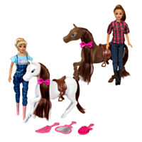 Country Girl Collection Doll & Horse Set, 11.5"