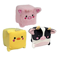 Plush Cubed Farm Animals