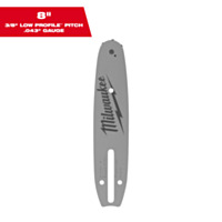 MILWAUKEE® 8" 3/8" LOW PROFILE™ Pitch, .043" Gauge Guide Bar