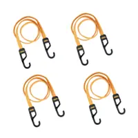 DEWALT 48" Flat Bungee Straps with Quick‑Pull Interlocking Hooks, 4-Pack