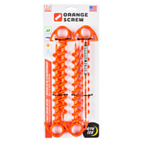Nite Ize® Orange Screw® Ultimate Ground Anchor - Small, 4 Pack