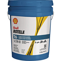 Shell Rotella T6 Full Synthetic 5W-40 Diesel Engine Oil, 5 Gal.