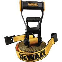 DEWALT 2 In. x 27 Ft. 3333 Lb. Industrial-Duty Ratchet Strap with Flat Hooks