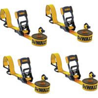 DEWALT 1.5 In. x 16 Ft. 1100 Lb. Heavy-Duty Ratchet Tie-Downs (4-Pack)