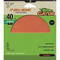 Gator 5 In. 40-Grit Aluminum Oxide Stick-On Sanding Disc (3-Pack)