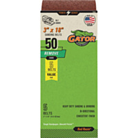 Gator 3 In. x 18 In. 50-Grit Aluminum Oxide Sanding Belt (5-Pack)