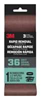 3M Rapid Removal 3 In. x 21 In. 36-Grit Power Sanding Belt