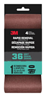 3M Rapid Removal 4x36 Power Sanding Belt, 36 grit (1 Pack)