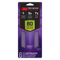 3M Pro Grade Precision Faster Sanding Sheets, 80 Grit, 9.00 in x 3.67 in (6 Pack)
