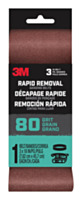3M Rapid Removal 3 x 18 inch Power Sanding Belt, 80 grit (1 Pack)