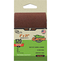 Gator 3 In. x 21 In. 120-Grit Aluminum Oxide Sanding Belt (2-Pack)