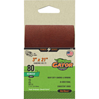 Gator 3 In. x 21 In. 80-Grit Aluminum Oxide Sanding Belt (2-Pack)