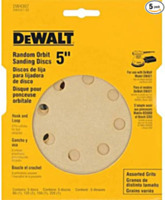 DEWALT 5 In. Hook & Loop Random Orbit Sandpaper Assortment (5-Piece)