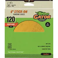 Gator Goldflex 6 In. 120-Grit Aluminum Oxide Stick-On Sanding Disc (25-Pack)