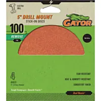 Gator 5 In. 100-Grit Aluminum Oxide Stick-On Sanding Disc (4-Pack)