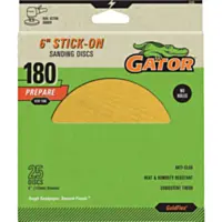 Gator Goldflex 6 In. 180-Grit Aluminum Oxide Stick-On Sanding Disc (25-Pack)