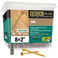 Hillman Deck Plus #8 x 2 In. Tan Deck Screw (625-Count)