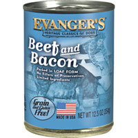 Evanger's Heritage Classic Beef & Bacon Canned Dog Food, 12.5 oz