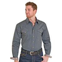 Panhandle Slim Men's Woven Snap Shirt, Geometric Print