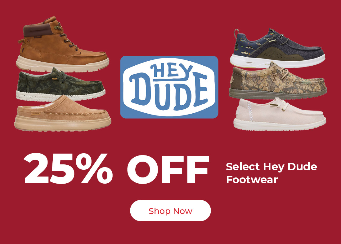 Hey Dude. 25% off Select Hey Dude Footwear. Shop now.